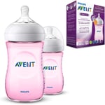 Philips Avent-Nappflaska Natural 260ml 2-pack Rosa