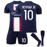 Neymar jr 10 Fotboll T-shirts Jersey Set för barn Kids 26(140-150CM)