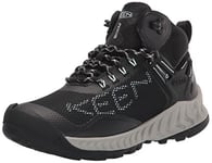 KEEN Women's NXIS Evo Mid Waterproof Hiking Boots, Black/Blue Glass, 2.5 UK