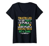 Womens Theatre Life Musical Theatre Thespian Drama Acting Lover V-Neck T-Shirt