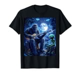 Alien Bigfoot Guitar Sasquatch UFO Outfit For Men Women Kids T-Shirt