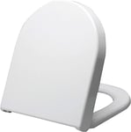 Abattant de WC pour Duravit Starck 3,matériau de qualité supérieure,charnières en métal avec système d'abaissement automatique hydraulique,blanc