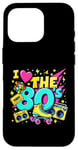 Coque pour iPhone 16 Pro Chemise « I Love The 80s » pour homme et femme, costume de fête vintage des années 80