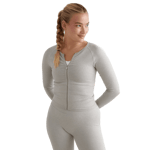 aim'n Grey Melange Ribbed Seamless Zip Jacket Grå