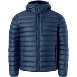 Marmot Highlander Hoody, Veste chaude en duvet, manteau d'hiver isolé à capuche, doudoune respirante, veste d'extérieur légère et empaquetable, coupe-vent, Homme, Arctic Navy, S