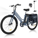 HITWAY Vélo Électrique 26 Pouces Vélo Électrique Femme et Homme,Moteur 250W,Batterie 36V/8,4Ah,Max 25km/h,Pédalage Assisté,Autonomie 35-70km,Adulte Unisexe