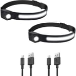 2x Pristar LED-strålkastare Vattentät USB uppladdningsbara COB XPE-strålkastare 5 modeller med löpning, camping, racing, cykel He