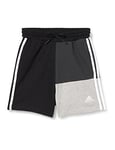 Adidas, Essentials 3-Stripes Colorblock Oversized, Shorts, Noir/Mgreyh/Carbone/W, S, Femme