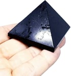 Black Tourmaline Large Pyramid Reiki EMF Protection Scalar Crystal Real Gemstone