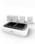 Arlo Station de Charge Double + Arlo Batterie Rechargeable, Compatible avec Arlo Pro 3, Pro 4 (+XL), Pro 5, Ultra 2 (+XL), Go 2 - Accessoire Certifie Arlo, VMA5400C / VMA5400