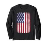 BTC Bitcoin American Flag distressed Crypto Revolution Long Sleeve T-Shirt