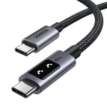 Uno Câble USB C vers USB C PD 100W 20V 5A Charge Rapide en Nylon Compatible avec MacBook iPad iPhone 16 Plus Pro Max 15 Galaxy S24 Plus Ultra S23 S22 A55 A35 A15 Steam Deck PS5 Manette (3M)