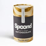 Spoond Thick & Creamy Belgian Malted Milk Hot Chocolate Powder - With Milk Chocolate Flakes, Malted Milk & Rich Cocoa Powder - Nut Free, Irish Made, Award Winning - 245g Instant Hot Chocolate Powder