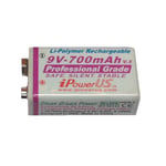 iPowerUS 9V 800 mAh uppladdningsbart Li-Polymer-batteri (1 st.)