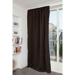 Homemaison - Rideau Phonique Occultant et Thermique 'moondream' galon fronceur Marron Foncé 140x260 cm