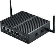 Firewall Appliance Mini Pc Avec 4 Lan,Celeron J4125,16 Go De Ram 256 Go Ssd,Hd,2.5 Gbe Nics,Petit Ordinateur De Bureau Compact Portable,Windows 10 Pro/Pf-Sense,Wake On Lan