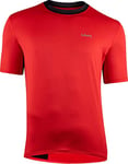 UYN T-Shirt de VTT Activyon - Manches Courtes - Rouge - Taille S