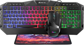 Mk-900 Pack (Keyboard + Mouse + Mouse Pad) - Black