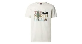 T shirt manches courtes the north face graphic blanc