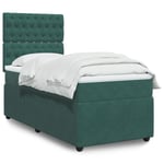 vidaXL Continental Bed patja Green Velvet 80x200 cm