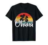 Ohana Hawaii Hibiscus Flower 70s Retro Family Holiday T-Shirt