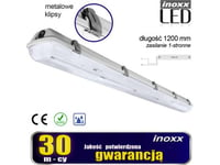 Nvox Industriell Hermetisk Armatur Ip65 Led 1X120cm T8 G13 Enkel Sida Levererad