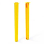 Lot de 2 pieds DECO-GEM pour table mange debout en acier finition époxy jaune à visser, H.86 cm