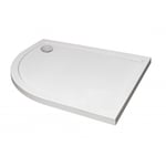 1000mm x 800mm OFFSET Quadrant Shower Tray - LEFT- STONE RESIN