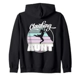 Rockclimbing Girl, Vintage Climbing Aunt Zip Hoodie