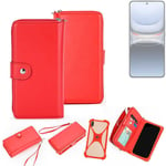 2in1 cover wallet + bumper for Vivo iQOO 13 Phone protective Case red