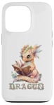 Coque pour iPhone 13 Pro Bébé dragon mignon à lire | Fantasy | Jeu de rôle | Dragon