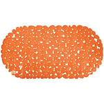 MSV Tapis Fond de Baignoire PVC Galets 35x68cm Orange