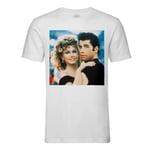 T-Shirt Homme Col Rond John Travolta Et Olivia Newton Grease Photo De Stars Célébrités Original 3