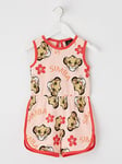 Disney The Lion King Disney Lion King All Over Print Playsuit, Pink, Size Age: 3-4 Years