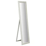 Biscottini Miroir de Sol Chambre 42x5x172 cm | Miroir de Sol avec Cadre en Bois | Miroir Long du Sol