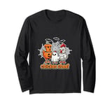 Funny Farm Halloween Shirt Pumpkin Ghost Chicken Sheet Mummy Long Sleeve T-Shirt