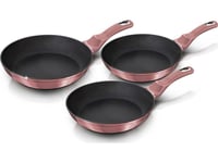 Berlinger Haus Frying Pan Set 3 Pans 20/24/28Cm Berlinger Haus Bh-6170 I-Rose