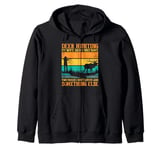 Deer Hunting My wife said retro Antlers men Buck Hunting Zip Hoodie