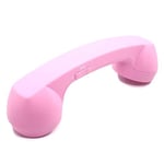 Wireless Retro Telephone Handset and Wire Handset Receivers Headphones for a mobile phone with comfortable call (Pink)