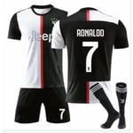 Juventus Hemmamatchtröja Nr.7 Ronaldo Tröja Kit För Barn Ungdom Herr kids 22(120-130cm)