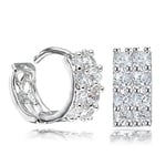 Gemini Bijoux Femmes Plaqu? Platine Petites Cr?oles Cristal de SwarovskiCadeaux de St Valentin Cadeau Gm081