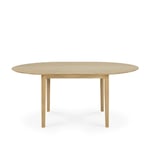 Ethnicraft - Bok Extendable Dining Table Oak Round - 129-179 cm - Matbord - Alain Van Havre - Träfärgad - Trä