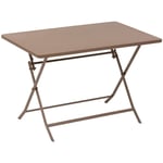 Table de jardin pliante rectangulaire Greensboro bronze 4 places - Hespéride