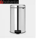 Brabantia  NEWICON PEDAL BIN 20 litre, metal inner bucket - Brilliant Steel