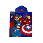 Official Disney Marvel Avengers Hooded Towel Poncho | Super Soft Feel, Captain America, Iron Man, Thor Design | Swimming Changing Robe Perfect The Home, Bath & Beach, Multicoloured, 115 x 50 cm