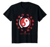 Youth Bruce Lee Red Jeet Kune Do Hybrid Martial Art Yin Yang Kids T-Shirt