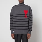 AMI de Coeur Striped Wool Turtleneck Jumper - L