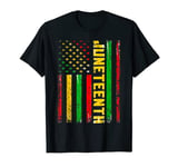 June 19th History Of African USA American Flag Juneteenth T-Shirt