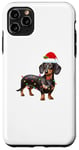 Coque pour iPhone 11 Pro Max Dachshund Santa Funny Xmas Lights Dachshund Merry Christmas