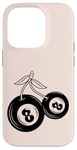 Coque pour iPhone 14 Pro 8 Billard Ball Cerise 8 Ball Lover